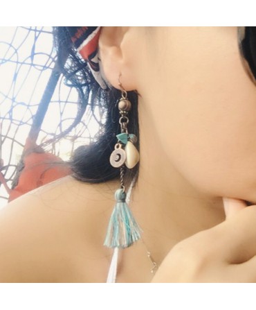 Antique Vintage Bohemian Ethnic Tassel Fringe Leaf Stones Earrings For Women Girls Anniversary Wedding Party Jewelry Charms